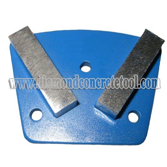 Double Segment Bars Trapezoid Concrete Grinding Plate